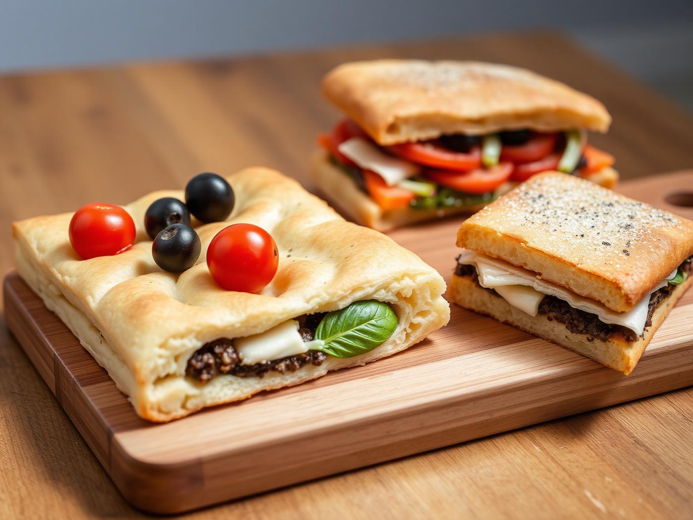 Rinfreschi salati, focacce e tramezzini